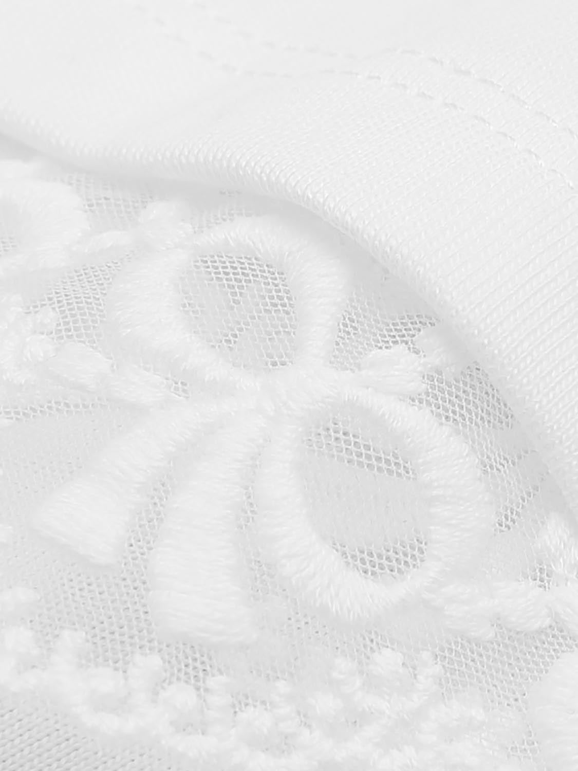 Printed Lace Hem T-Shirts