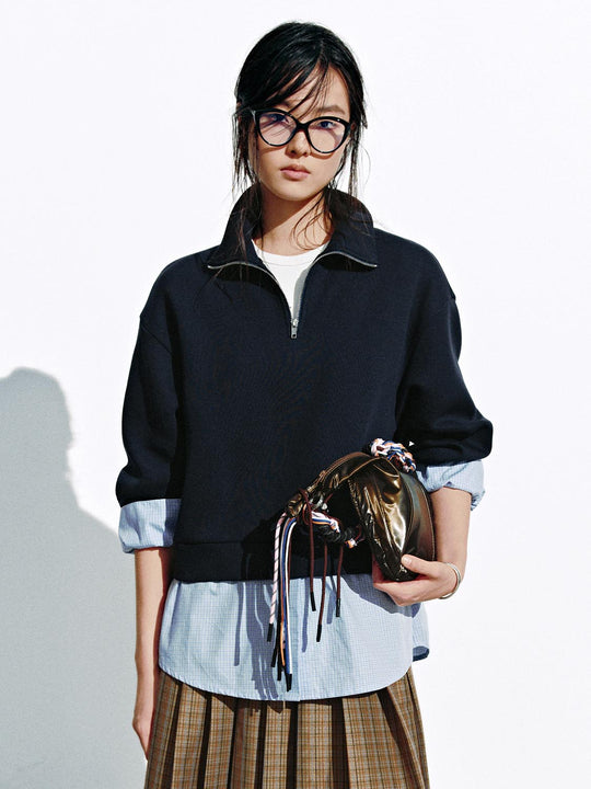 2 In 1 Half Zip Sweatshirts