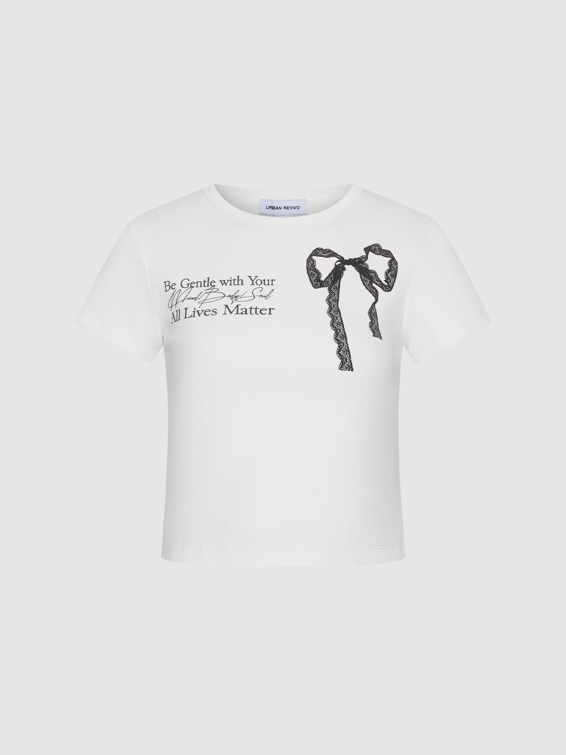 Graphic Cropped Skinny Fit T-Shirts