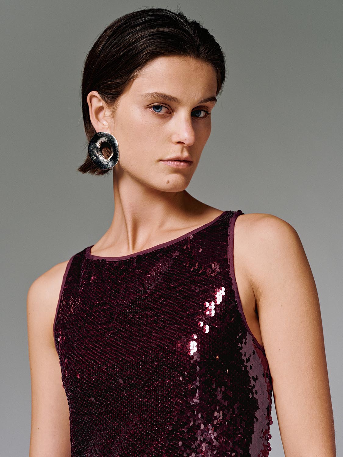 Sequin Sleeveless Tank Top