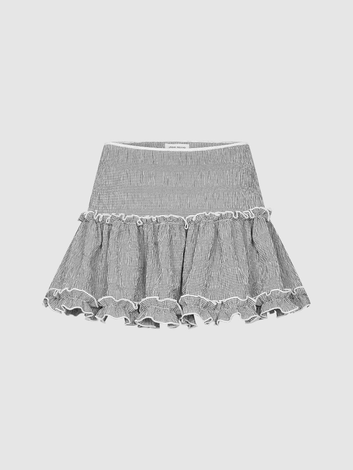 Ruffle Hem Mini A-Line Skirts