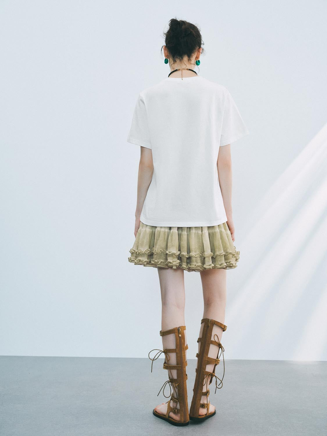 Frilled Mini A-Line Skirts
