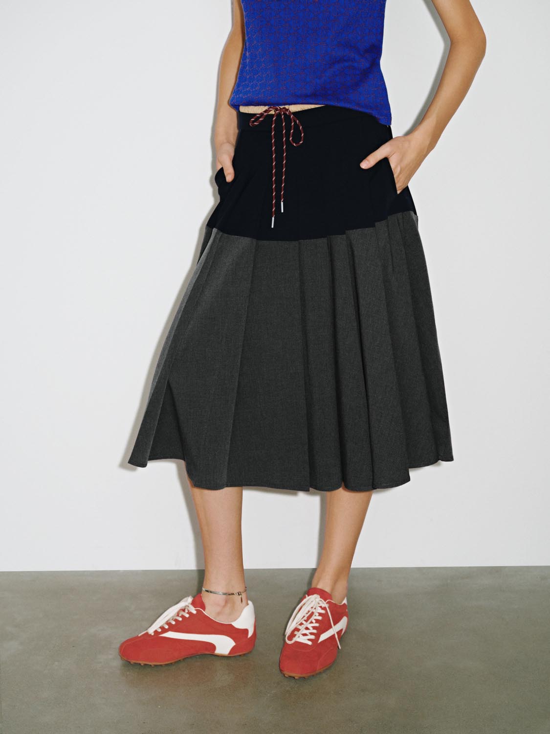 Pleated A-Line Skirts