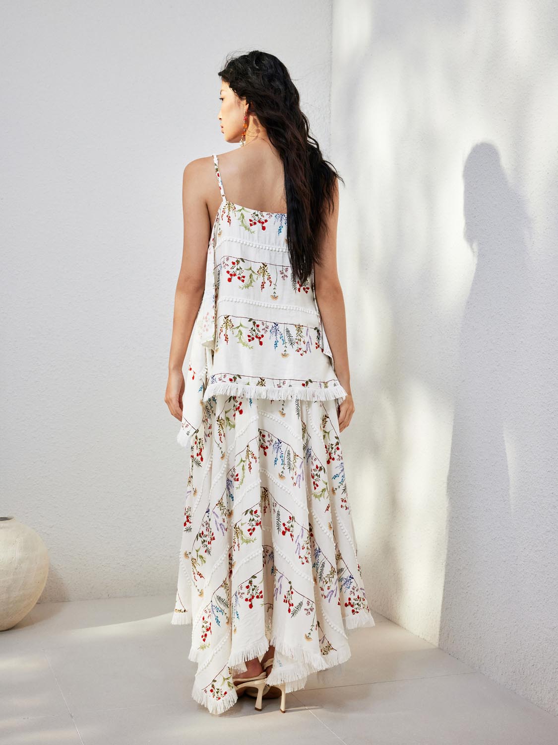 Floral A-Line Maxi Skirts