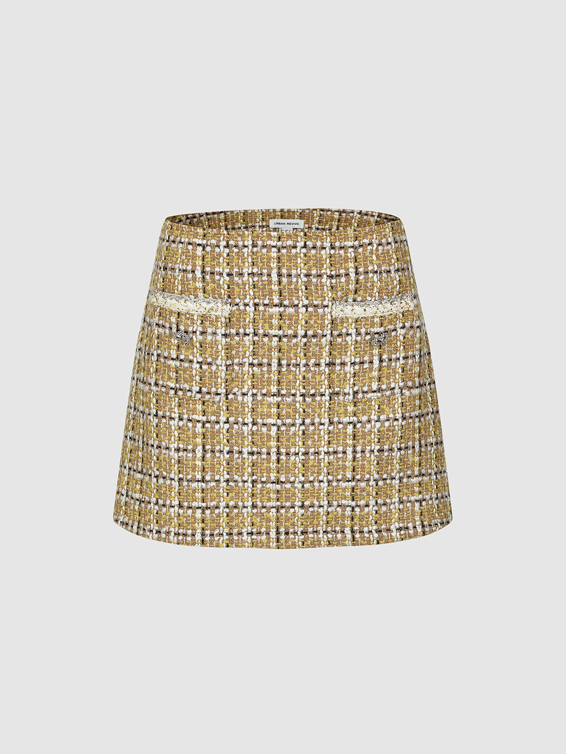 Tweed A-Line Mini Skirts