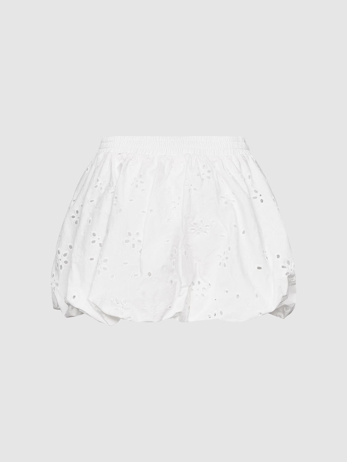 Broderie Balloon Mini Skirts