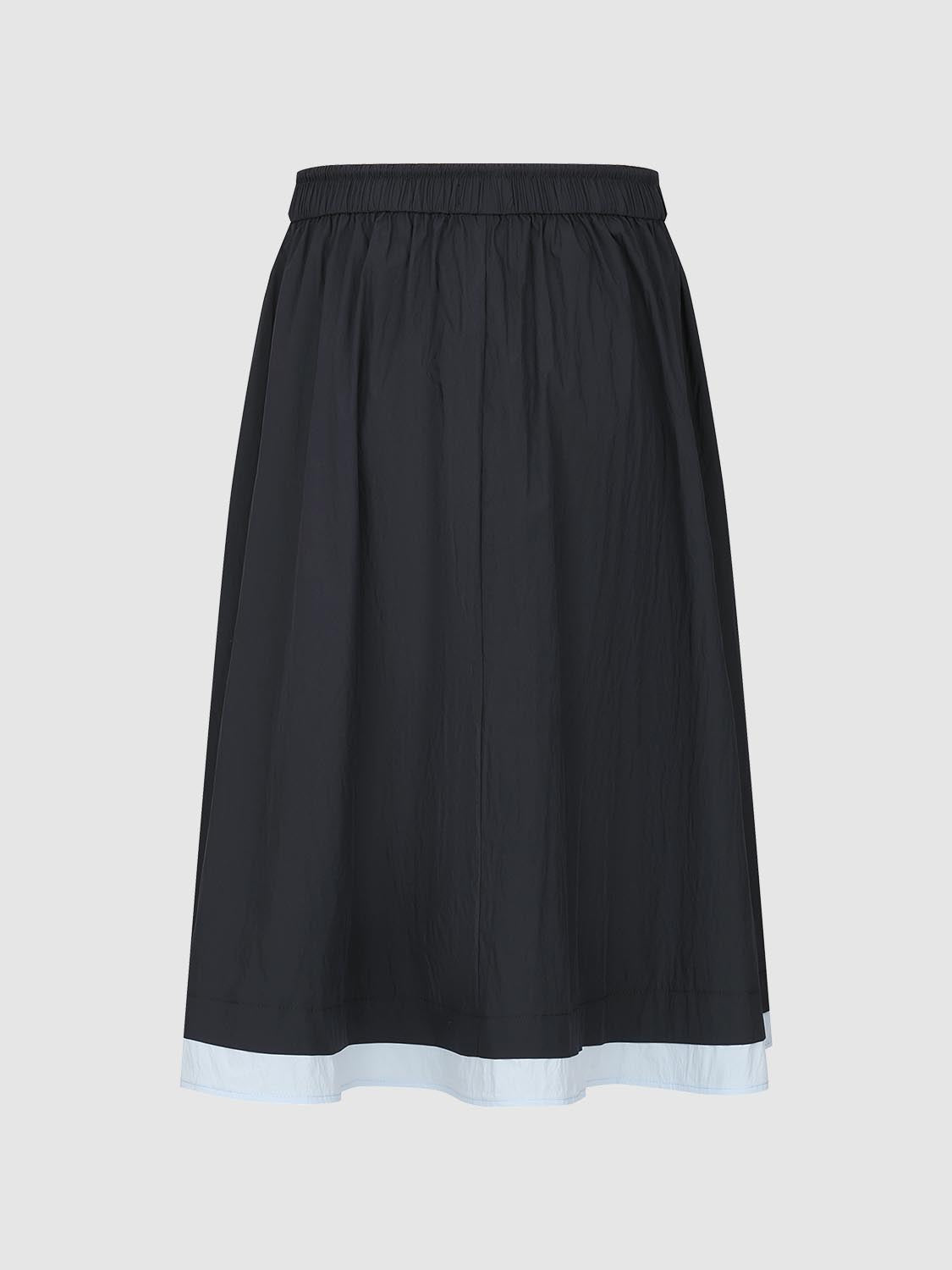 Drawstring Pull On A-Line Midi Skirts