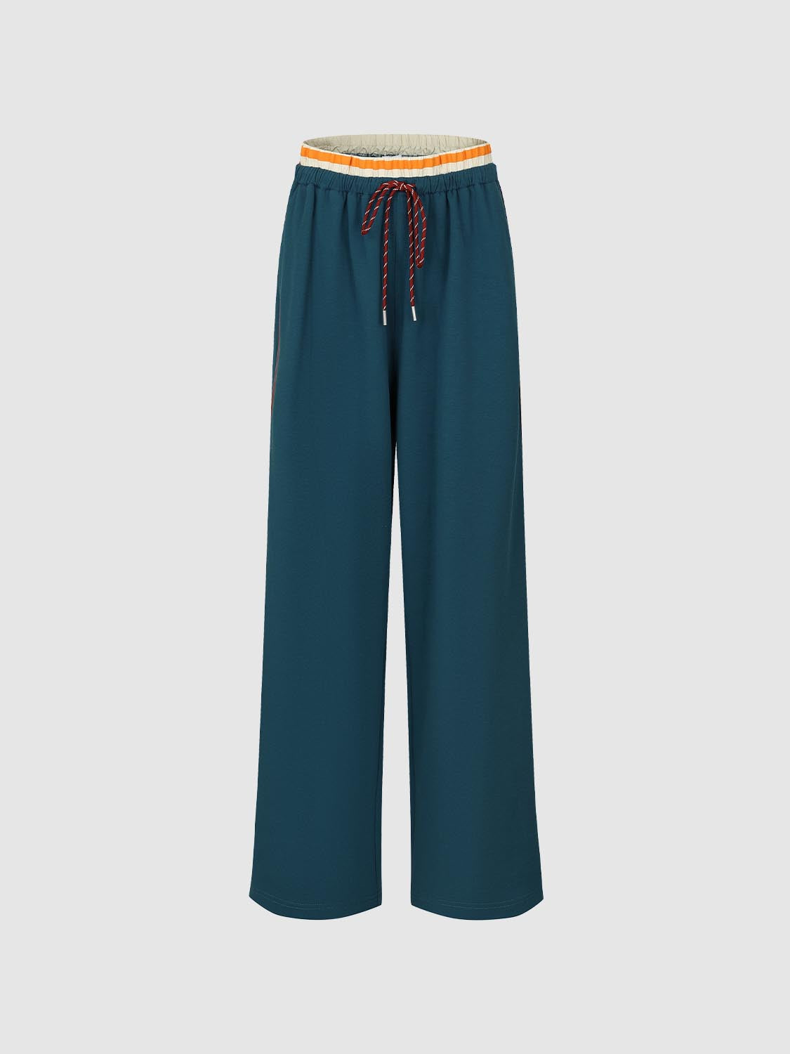 2 In 1 Spliced Wide-Leg Pants
