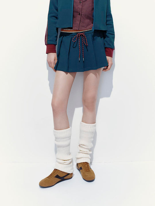 2 In 1 Spliced Drawstring Shorts