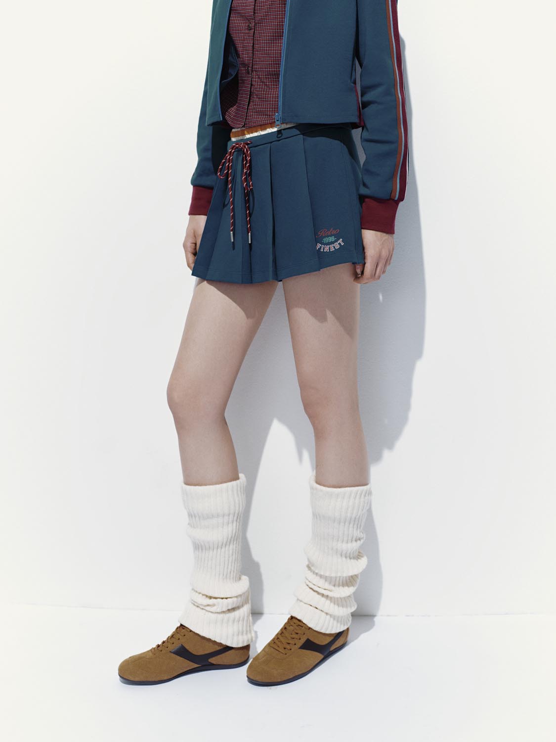 2 In 1 Spliced Drawstring Shorts