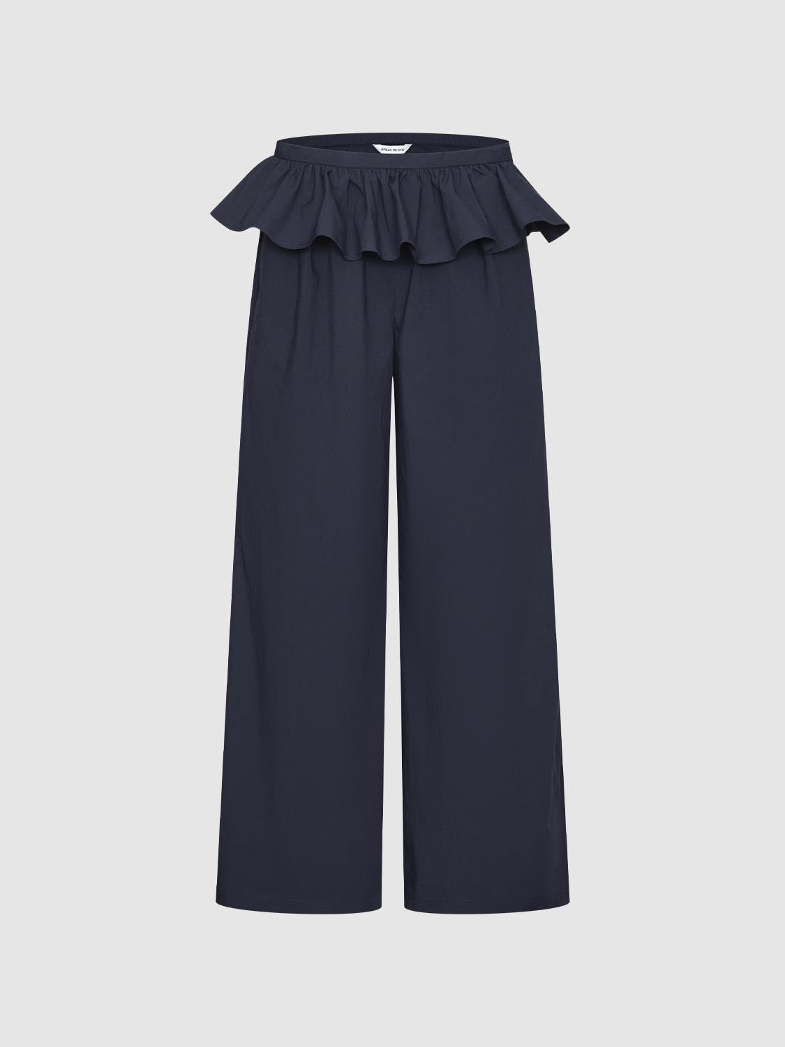 Layered Ruffle Wide Leg Pants