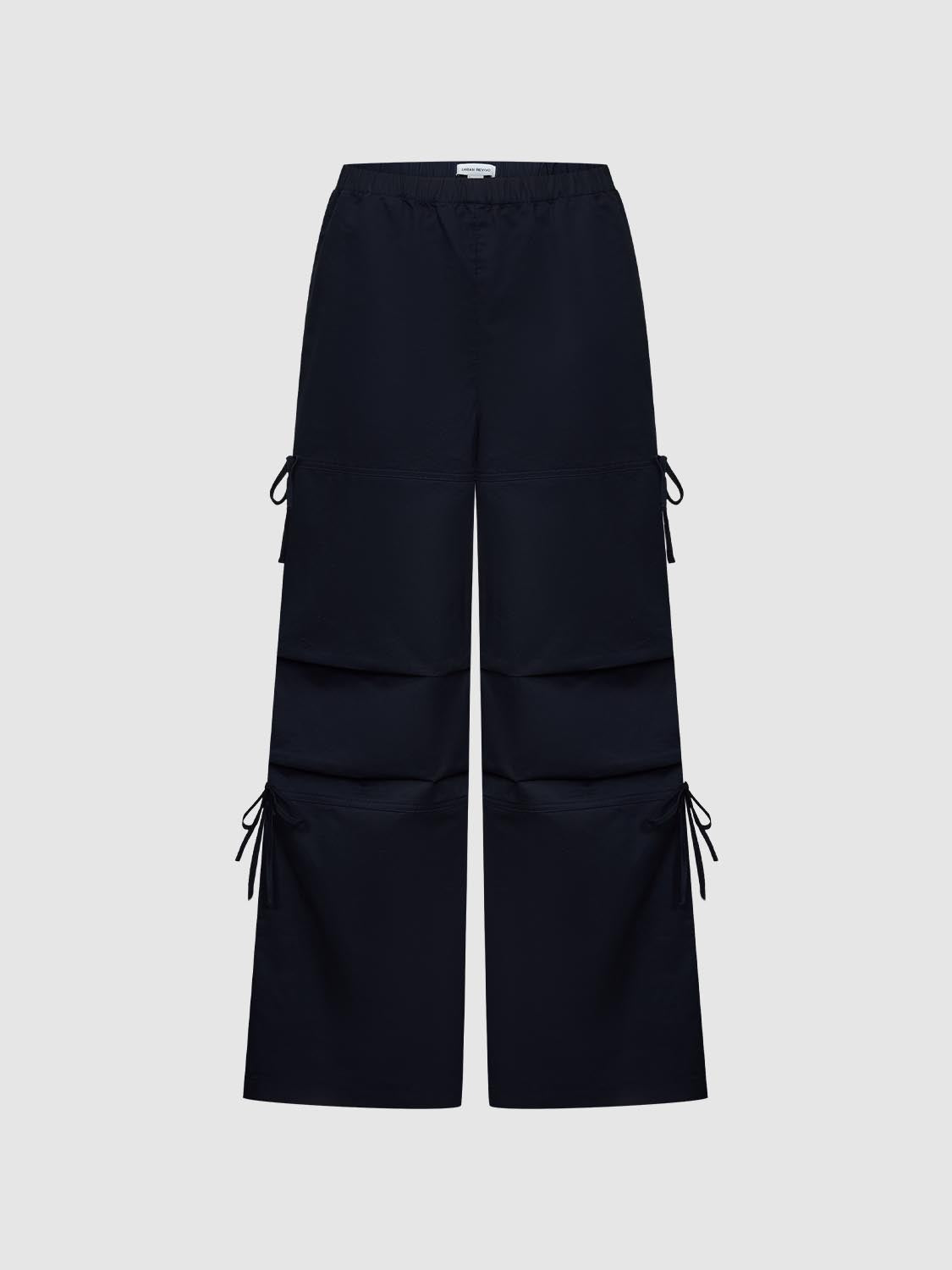 String Detail Cargo Wide Leg Pants