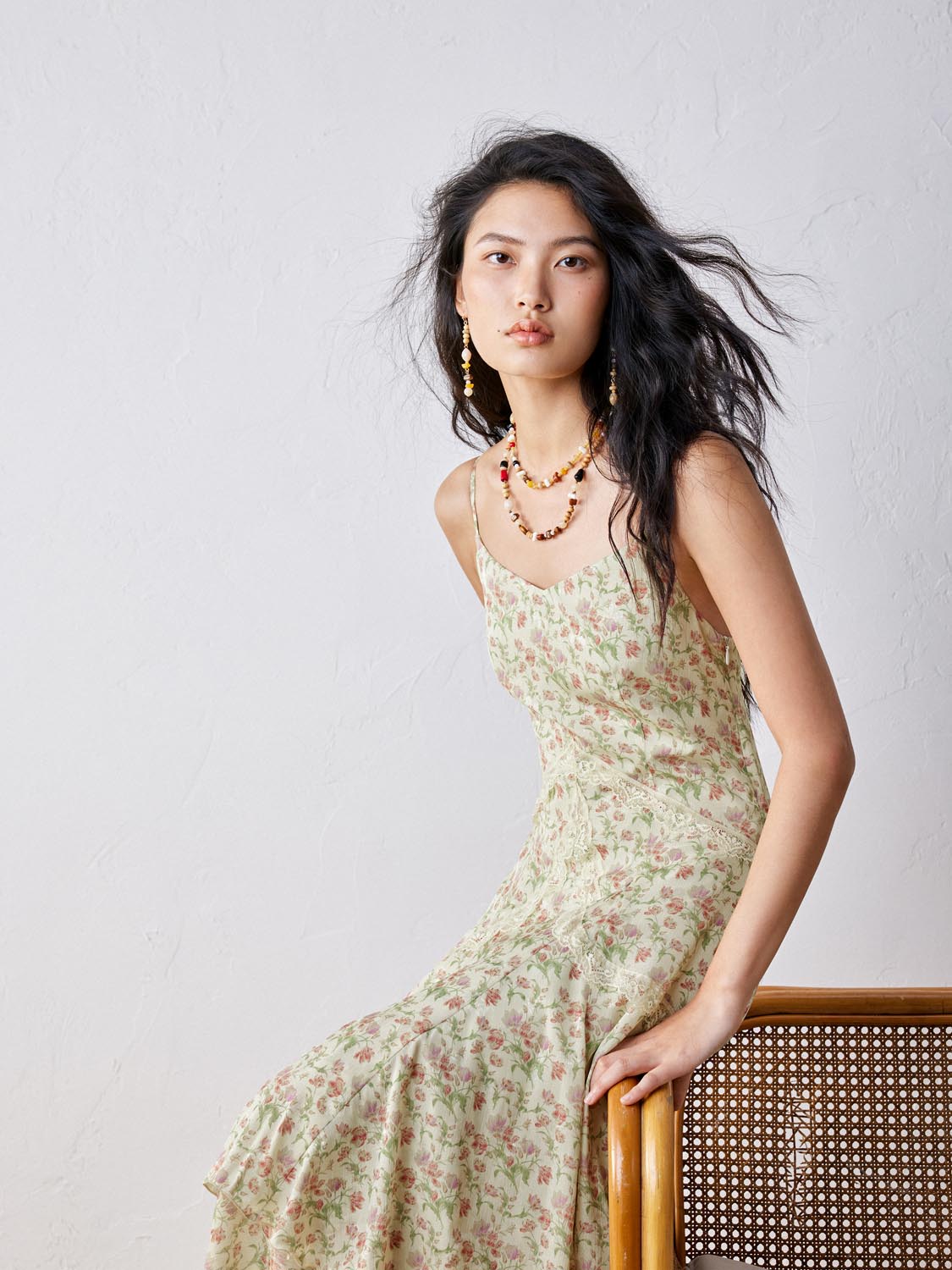 Camisole Tiered A-Line Maxi Dresses