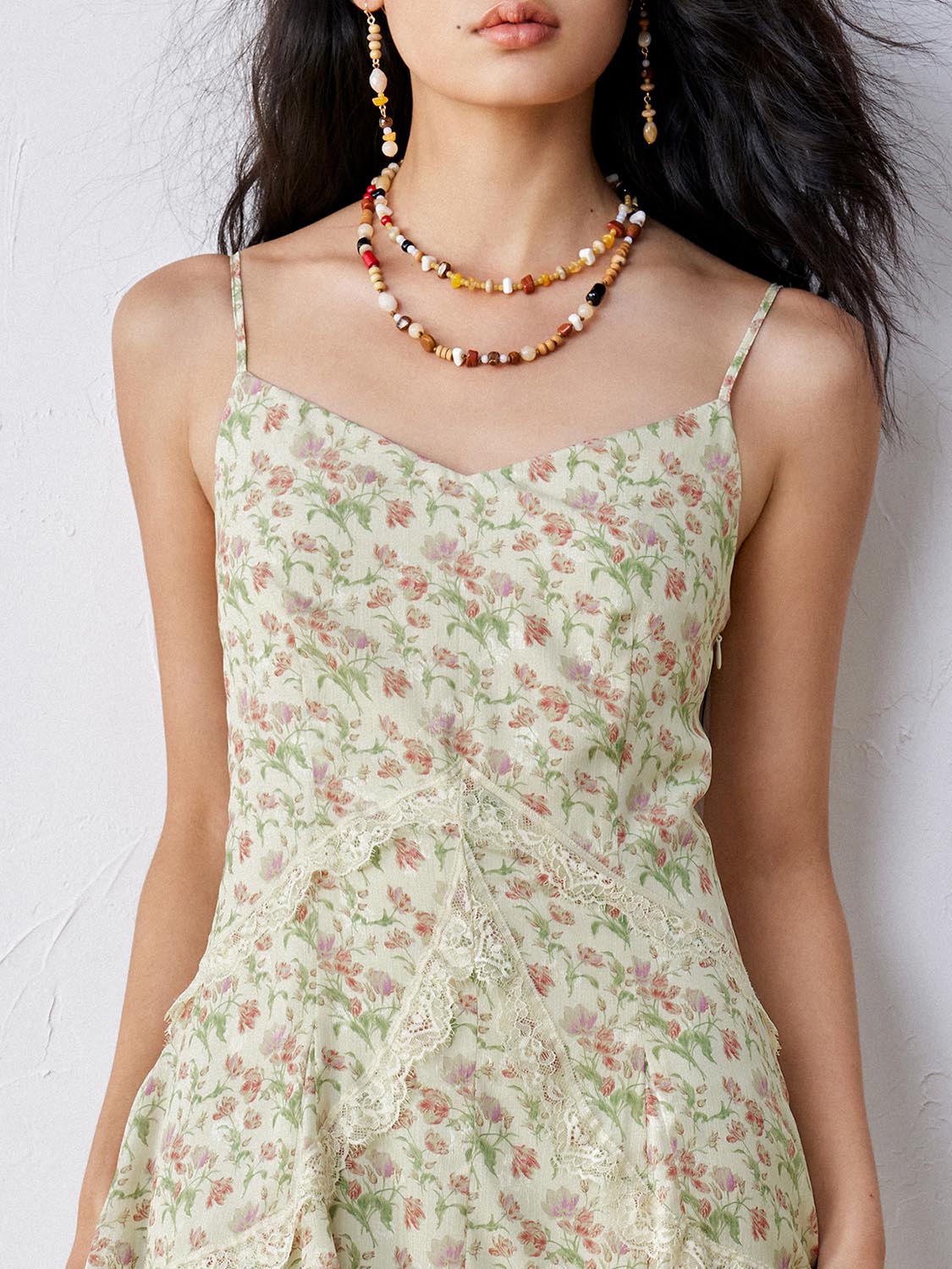 Camisole Tiered A-Line Maxi Dresses
