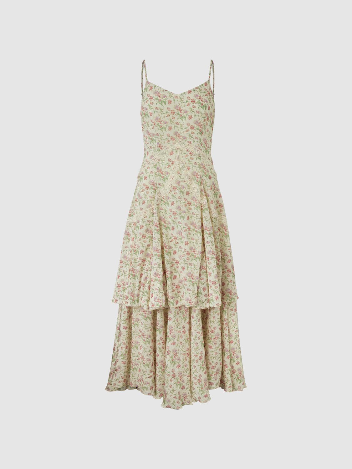 Camisole Tiered A-Line Maxi Dresses