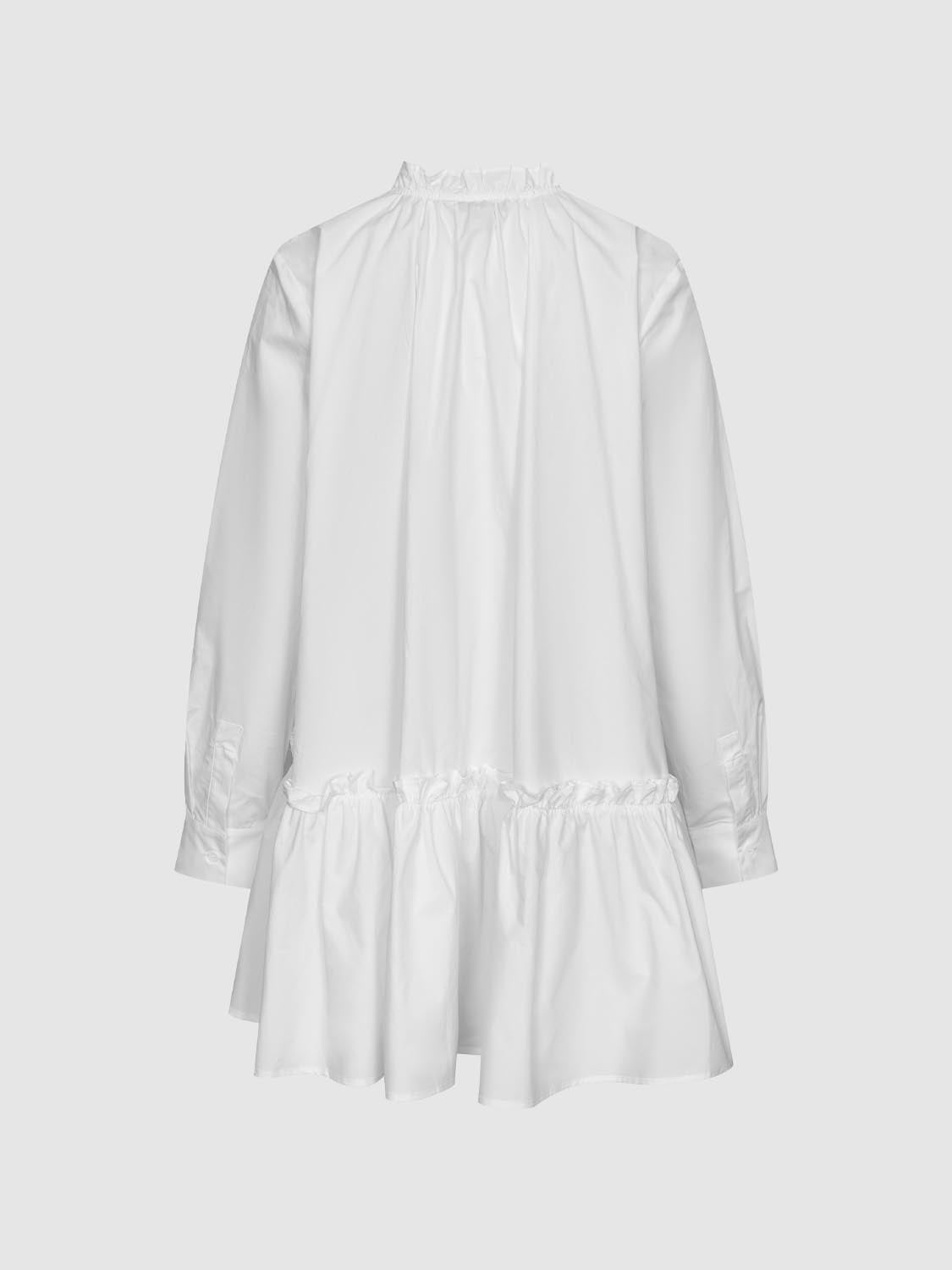 Ruffle Trim A-Line Midi Dresses