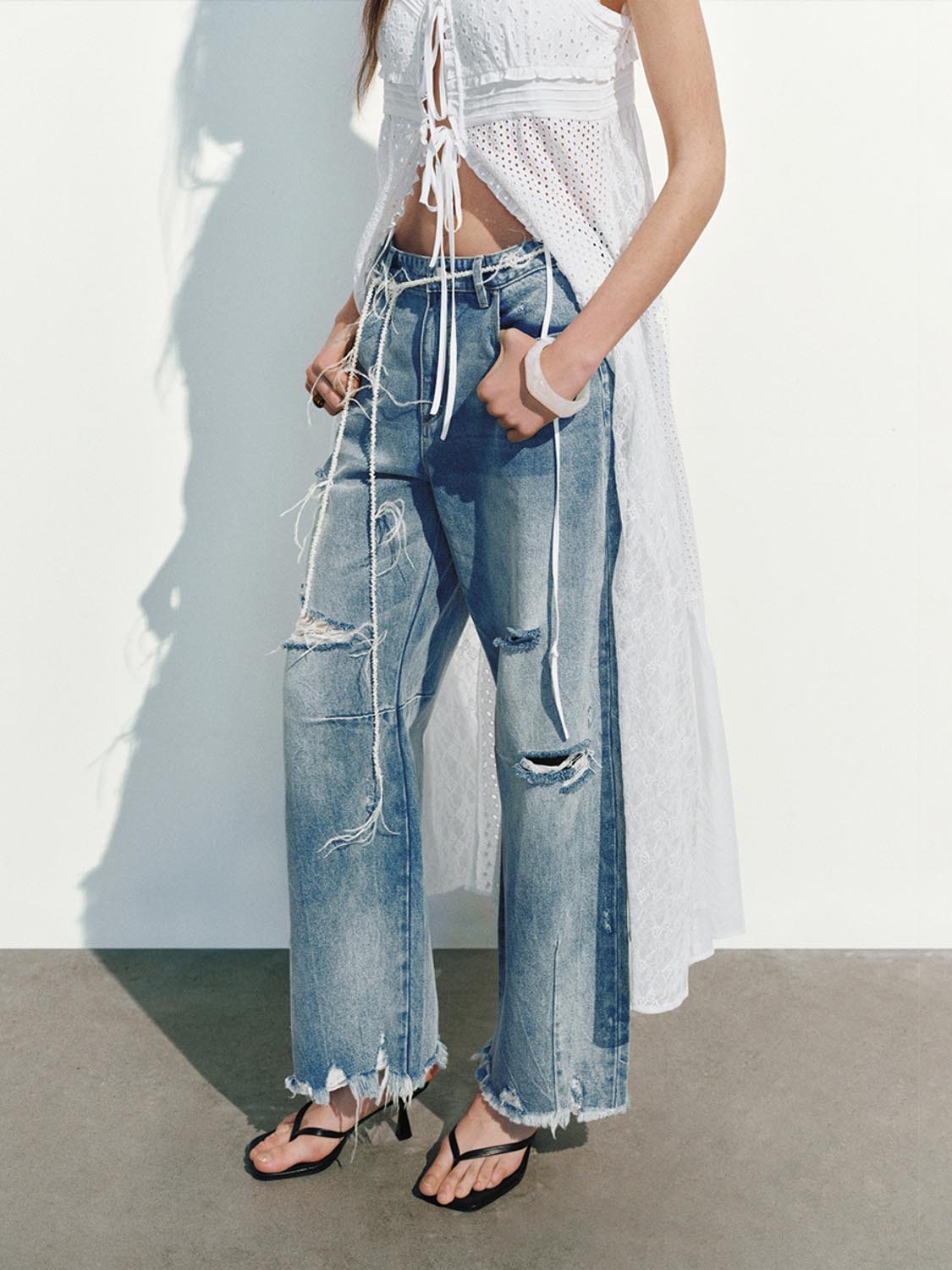 Ripped Denim Jeans