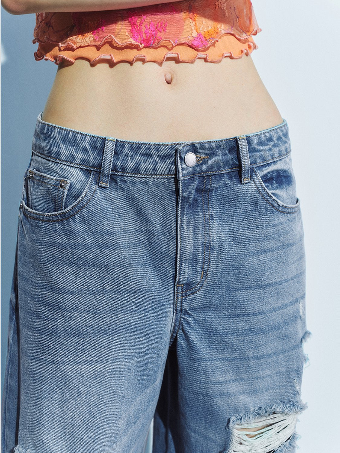 Ripped Denim Jeans