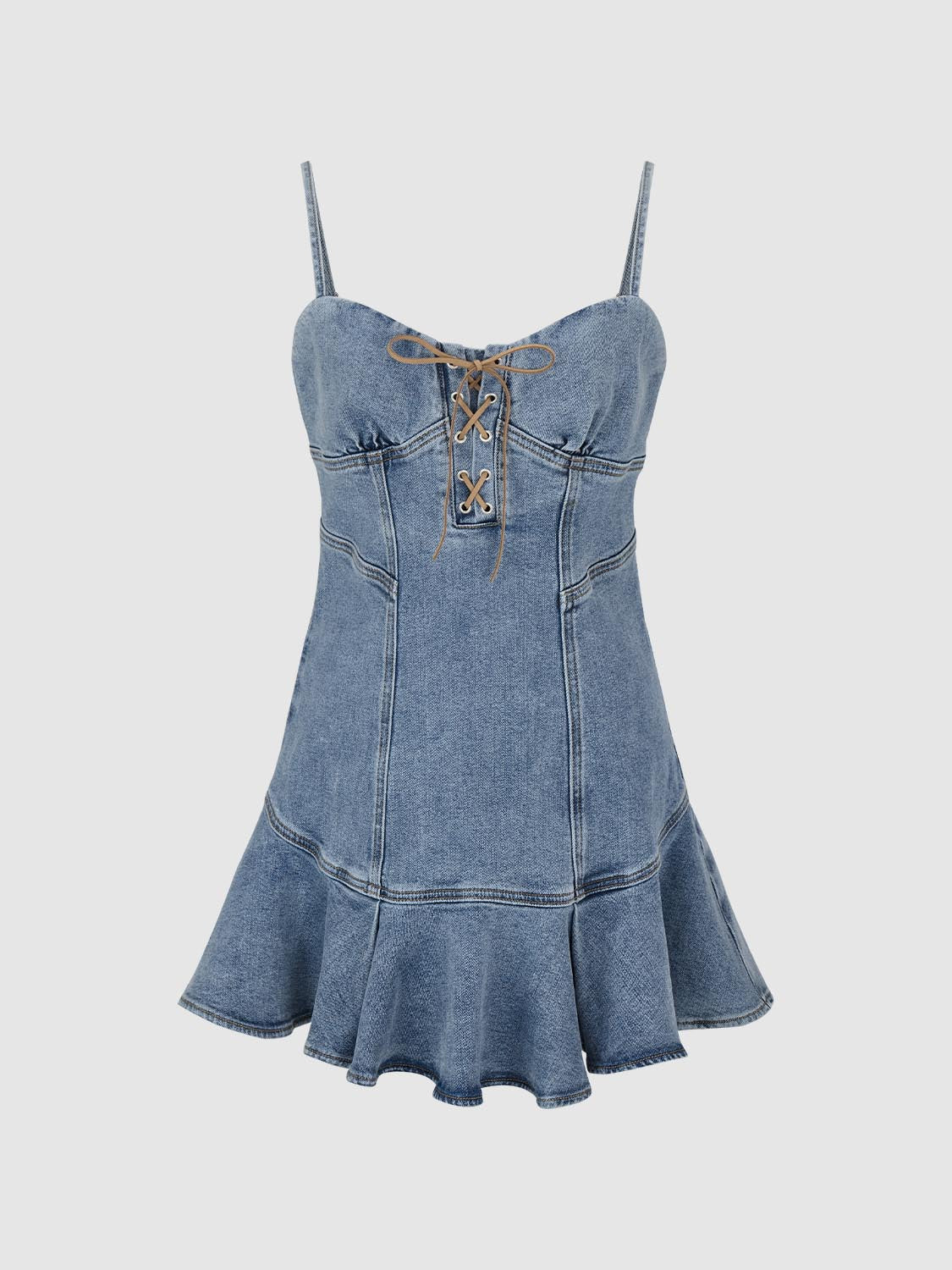 Denim Camisole Mini Dresses