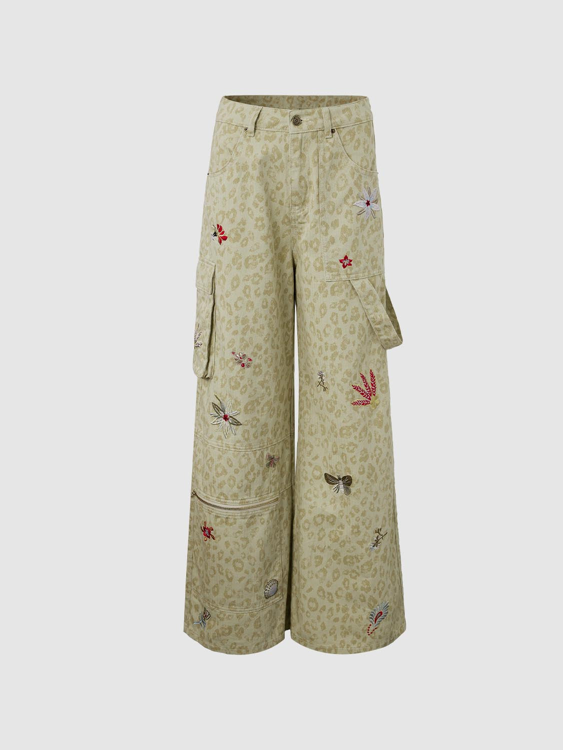 Leopard Skin Denim Jeans