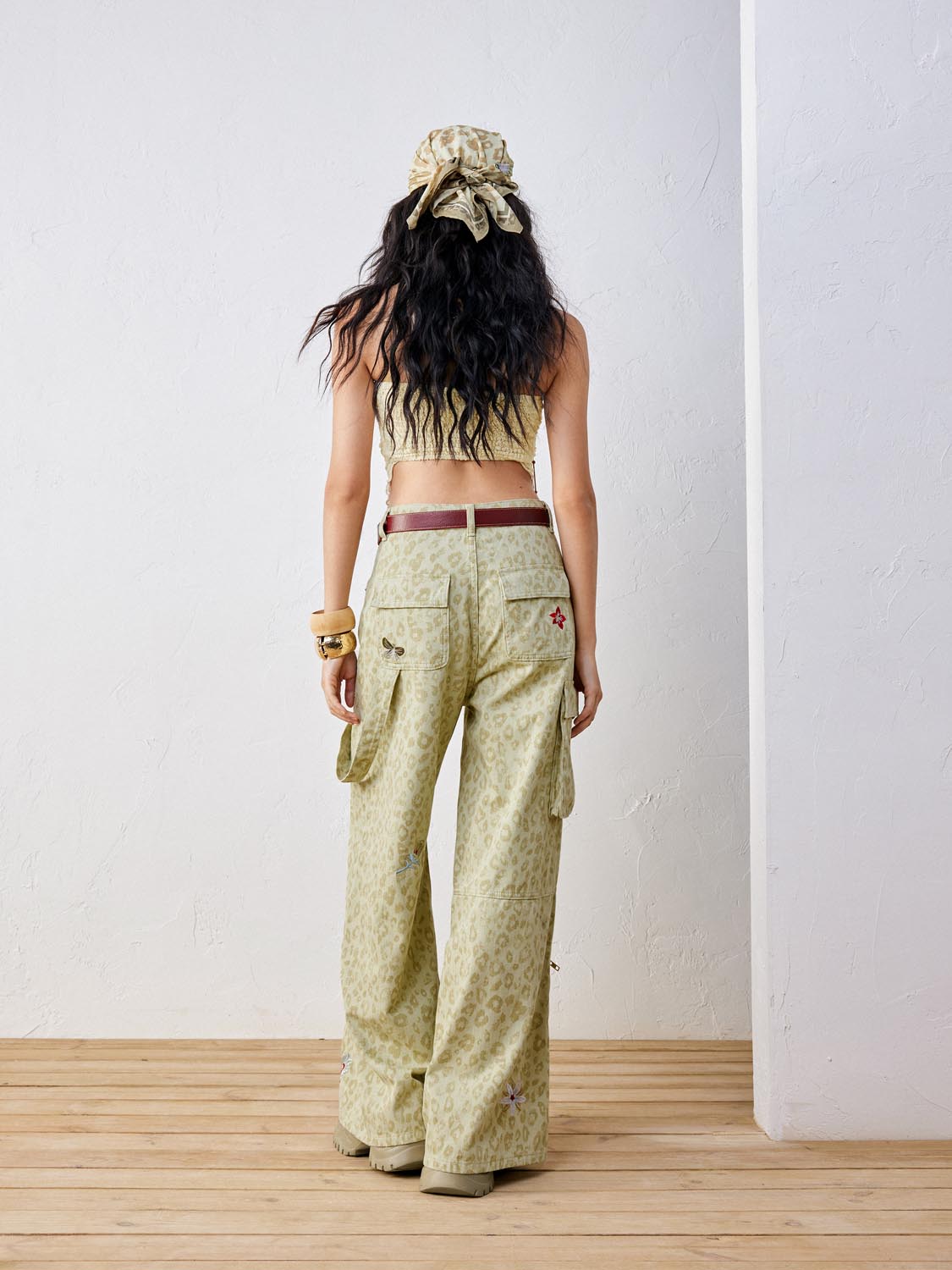 Leopard Skin Denim Jeans