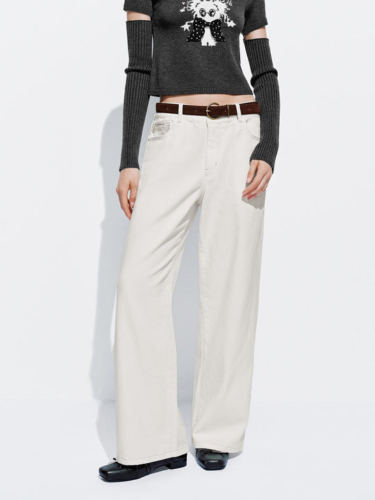 Belted Wide Leg Jeans