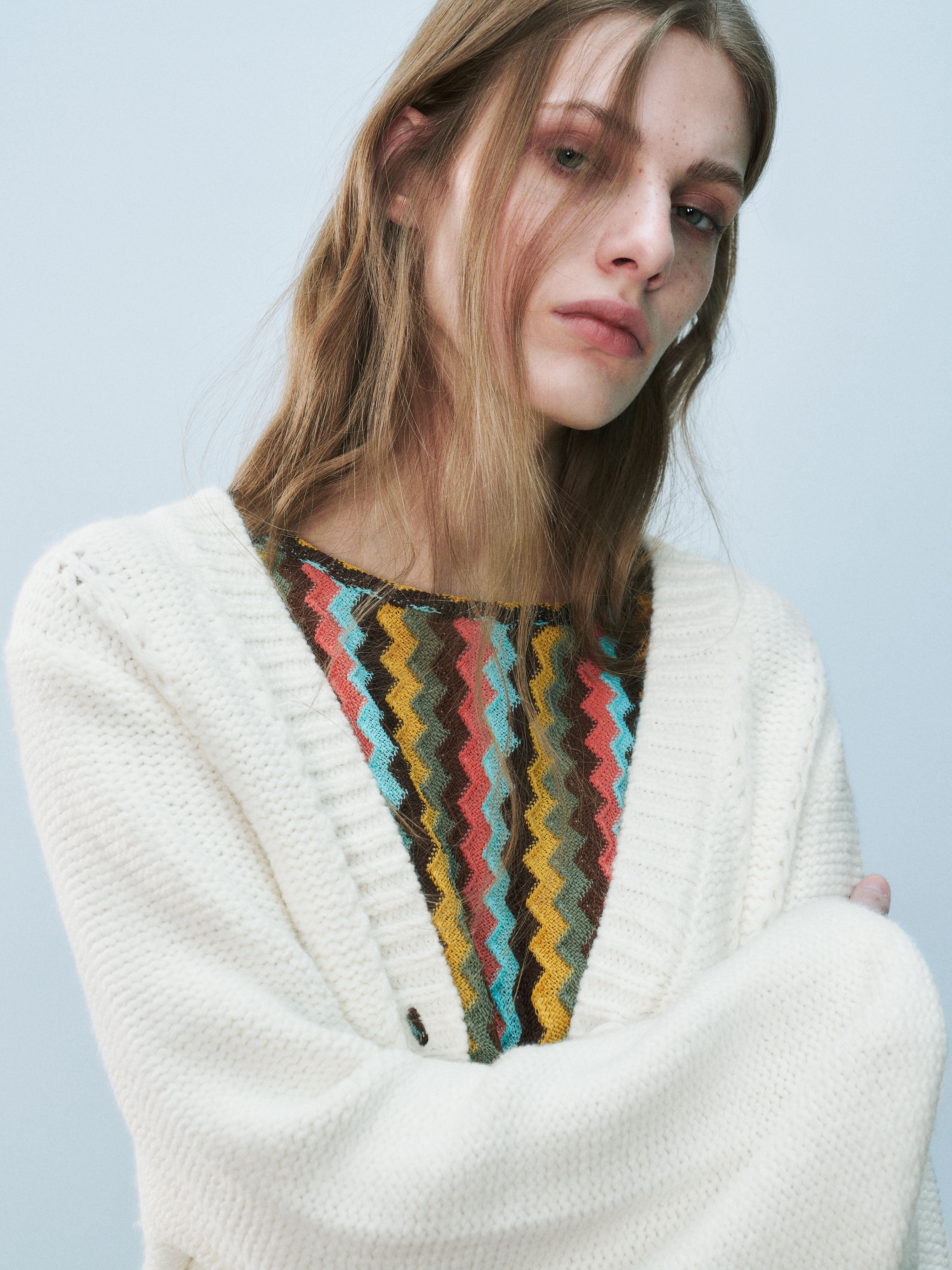 V-Neck Knitted Cardigans