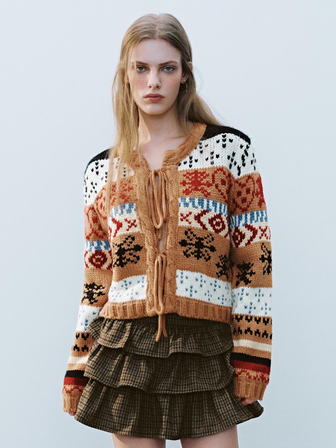 Tribal Pattern Knitted Cardigans
