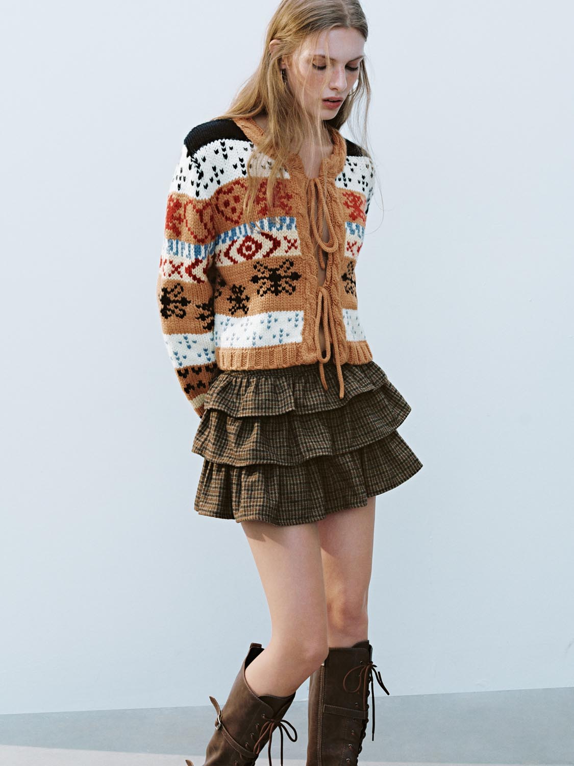Tribal Pattern Knitted Cardigans
