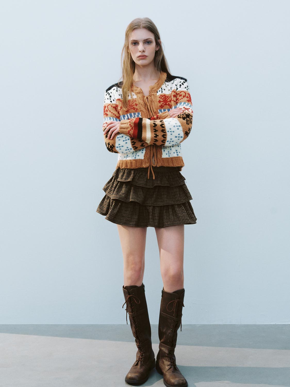 Tribal Pattern Knitted Cardigans