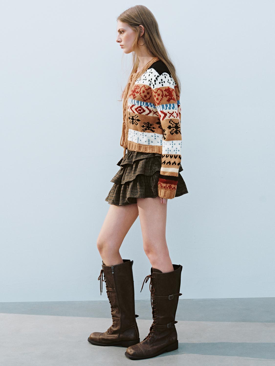 Tribal Pattern Knitted Cardigans