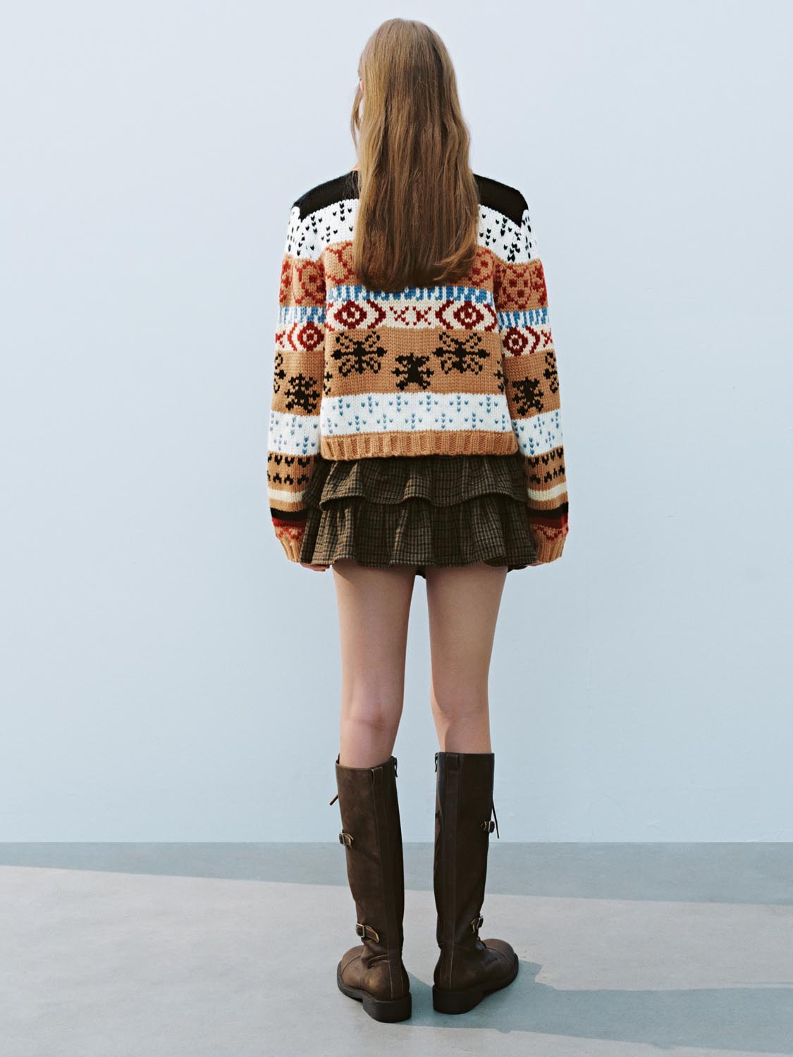 Tribal Pattern Knitted Cardigans