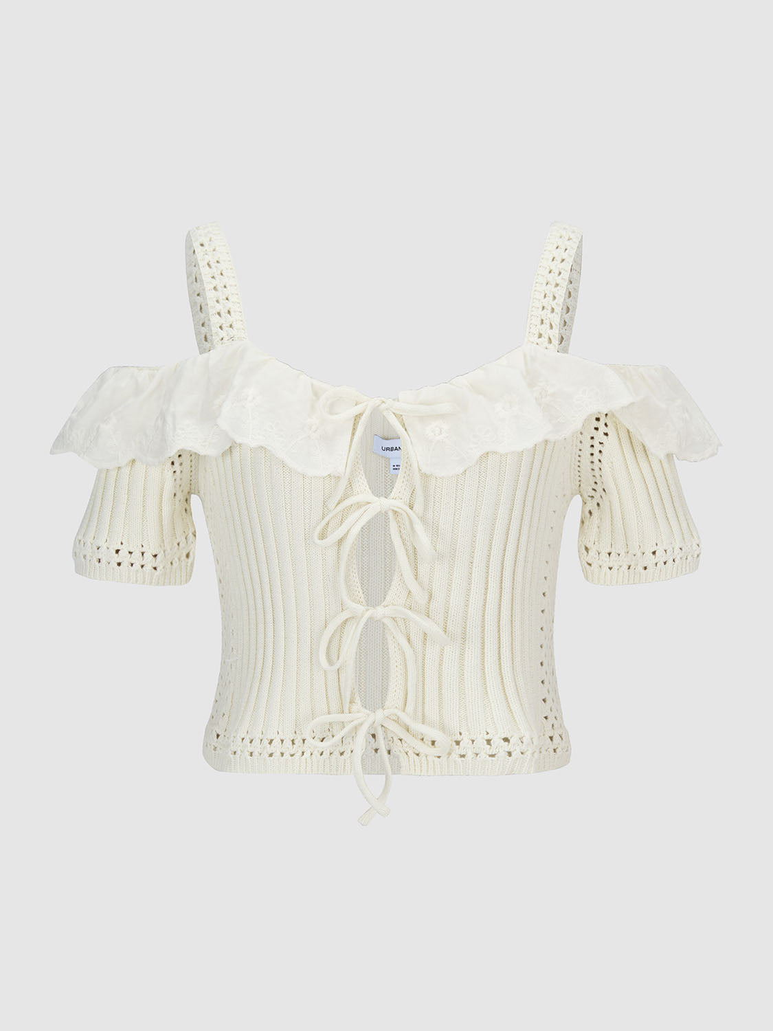Lace Up Front One Shoulder Blouses