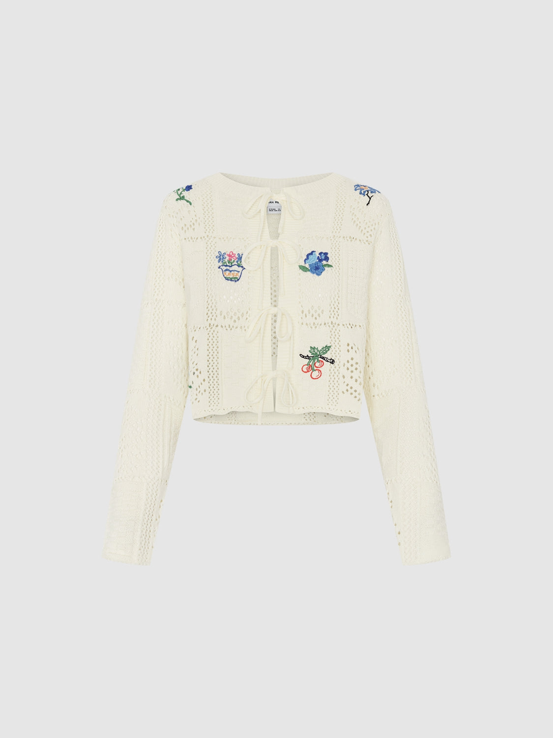 Floral Tie Knitted Cardigans