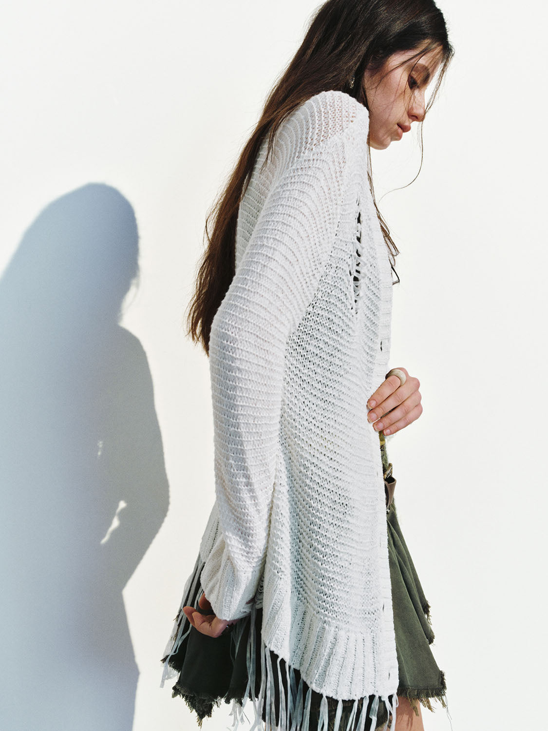 Ripped Knitted Cardigans