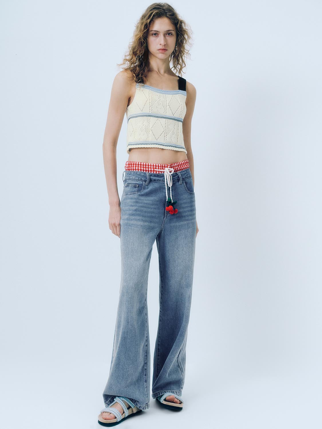 Wide Strap Knitted Tank Tops