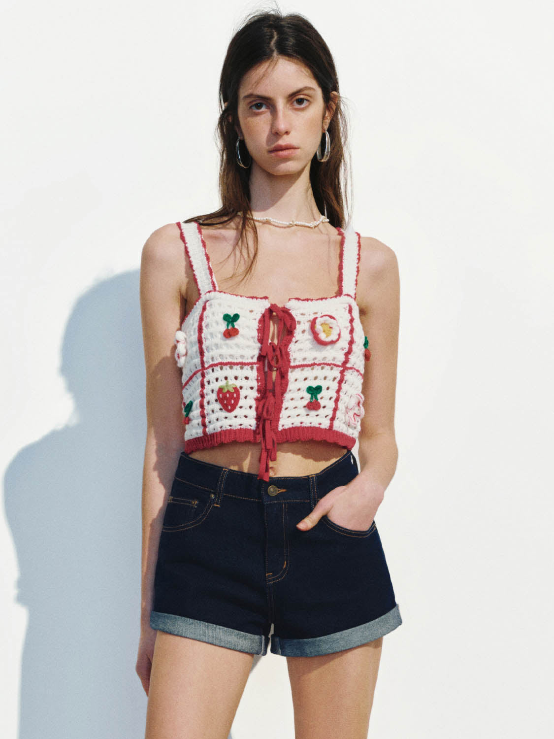 Crochet Knitted Cami Tops