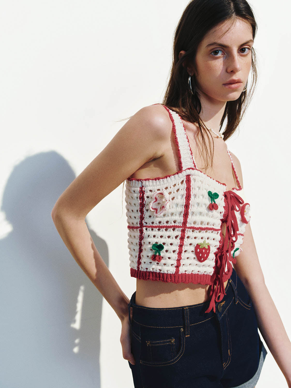 Crochet Knitted Cami Tops