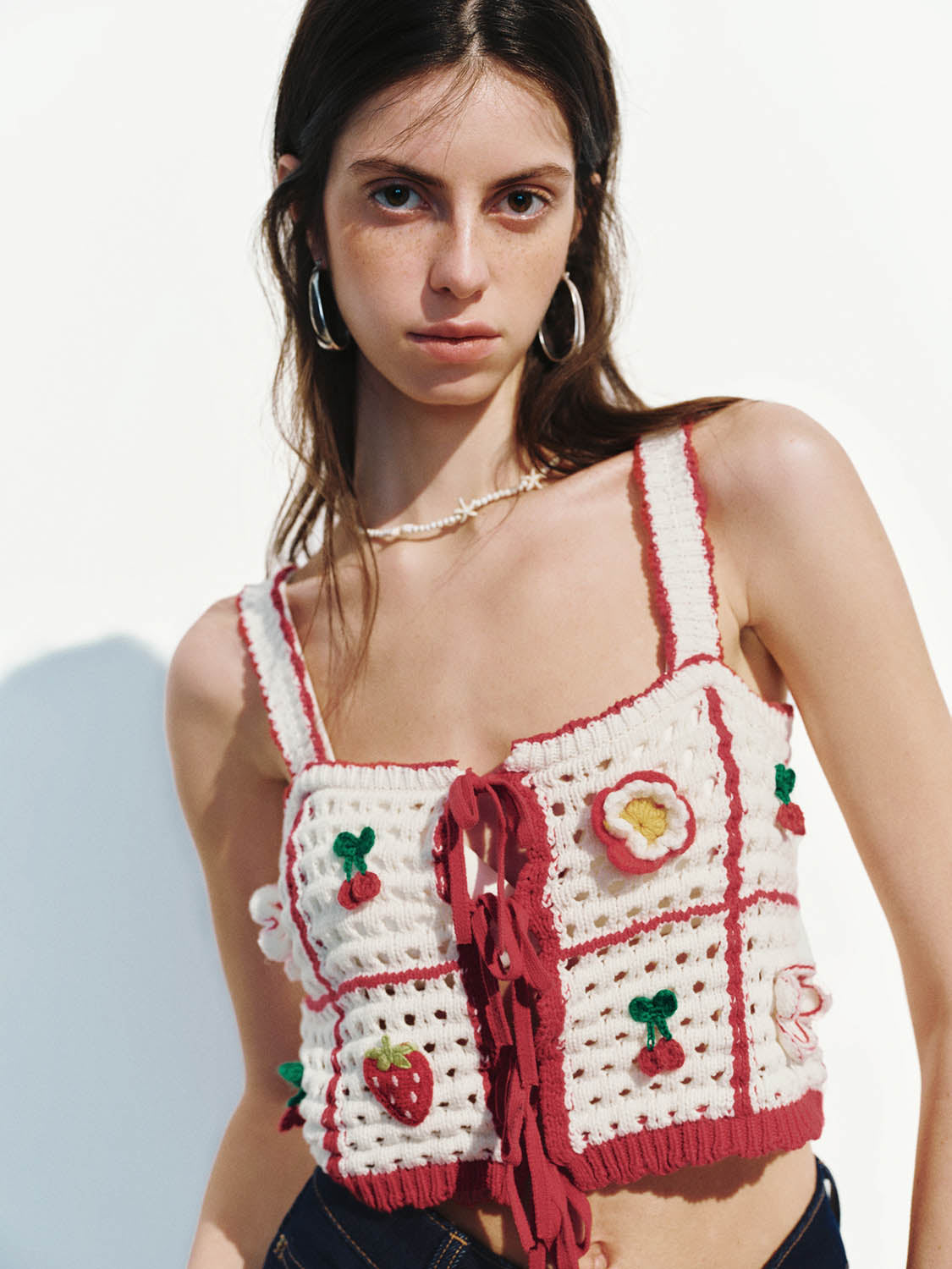 Crochet Knitted Cami Tops