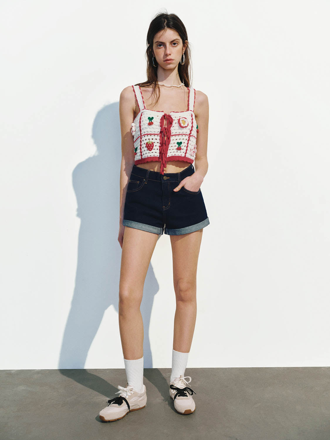 Crochet Knitted Cami Tops