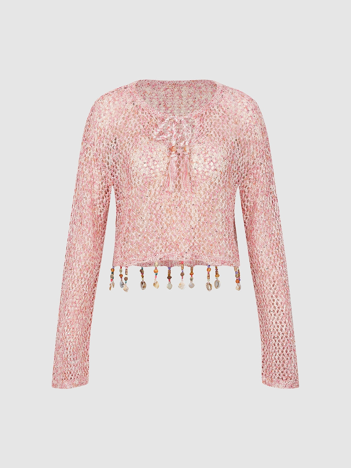 Knitted Lace Up Front T-Shirts