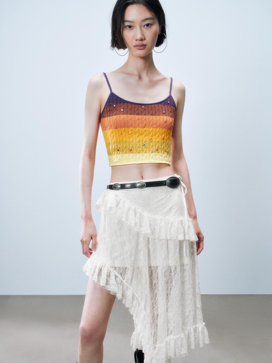 Cable Knitted Cami Tops