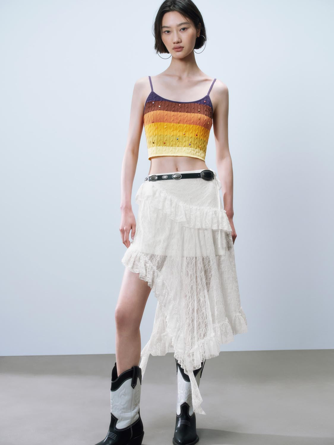 Cable Knitted Cami Tops