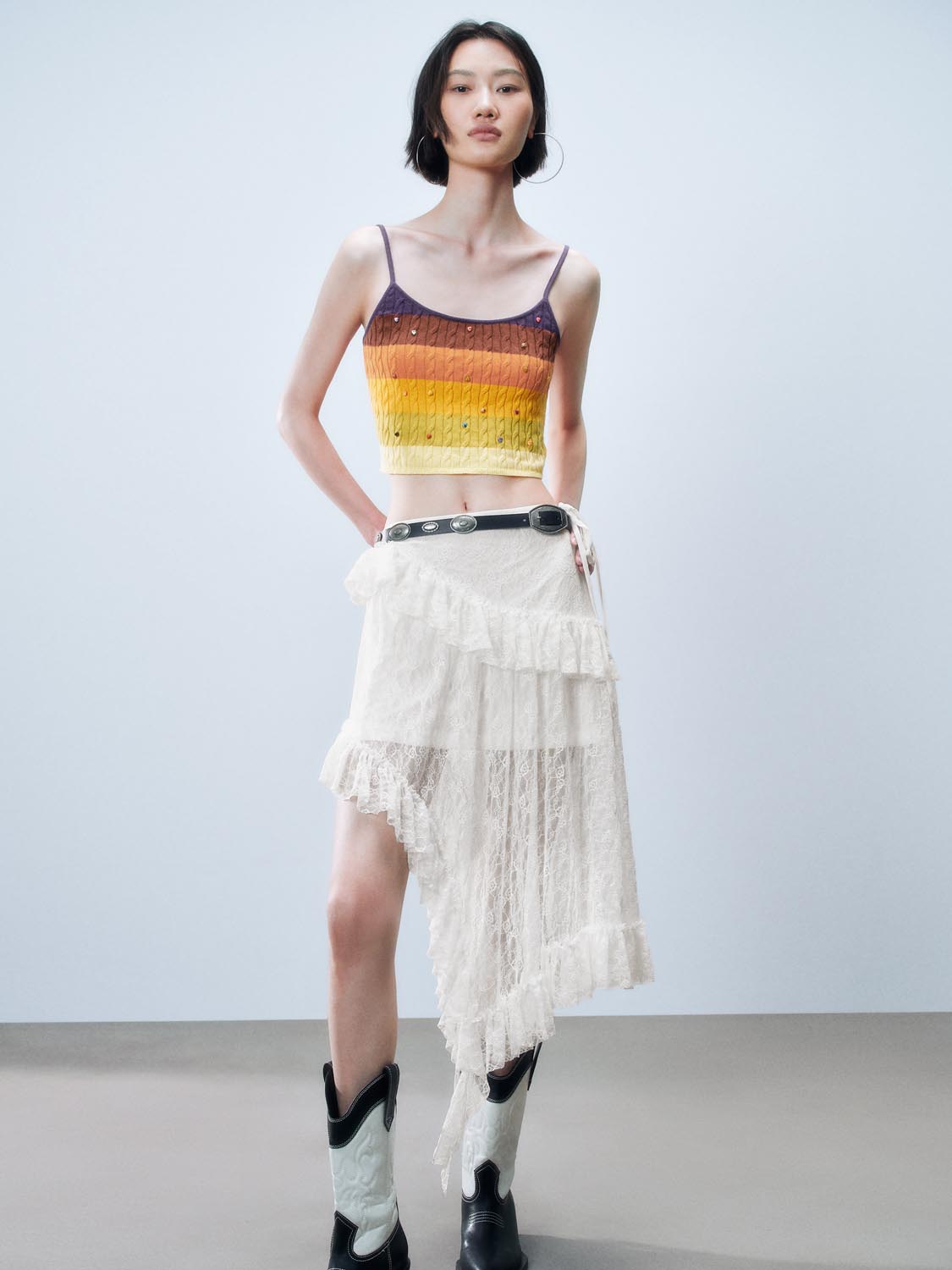 Cable Knitted Cami Tops