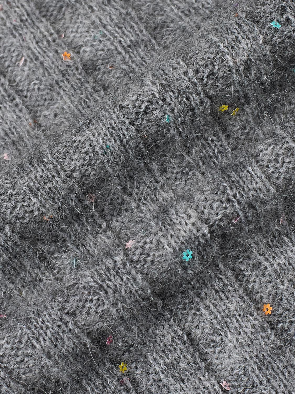 Ruffle Hem V-Neck Knitted Cardigans