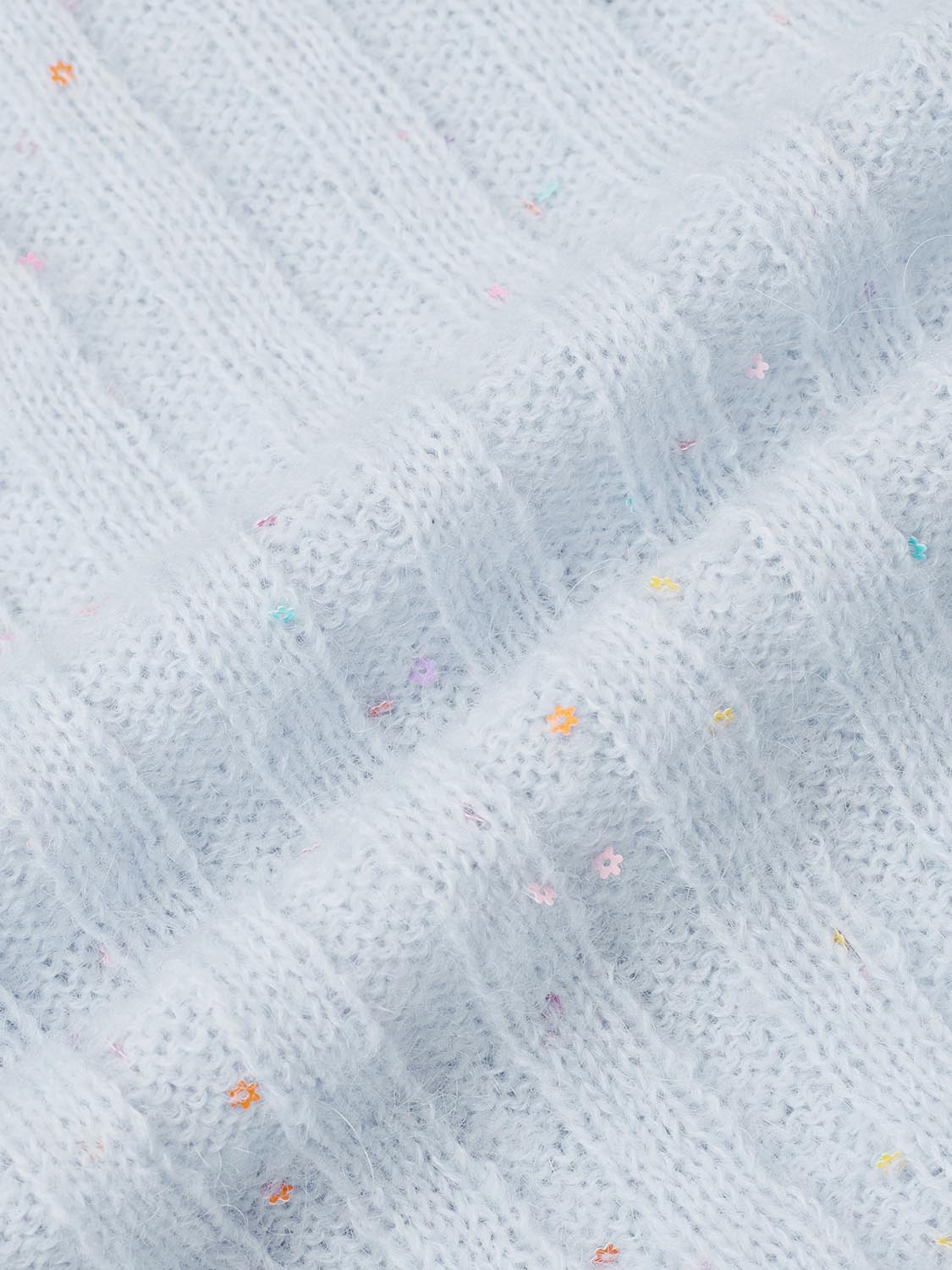 Ruffle Hem V-Neck Knitted Cardigans