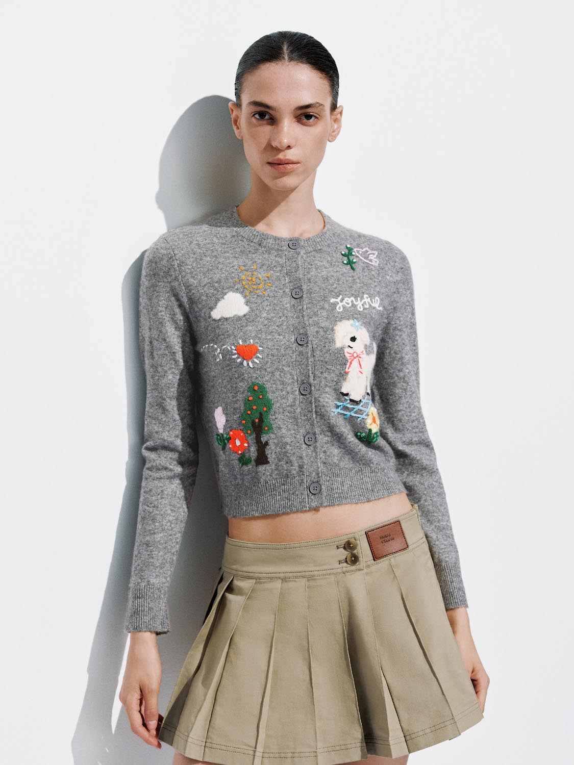 Embellished Graphic Knitted Cardigans