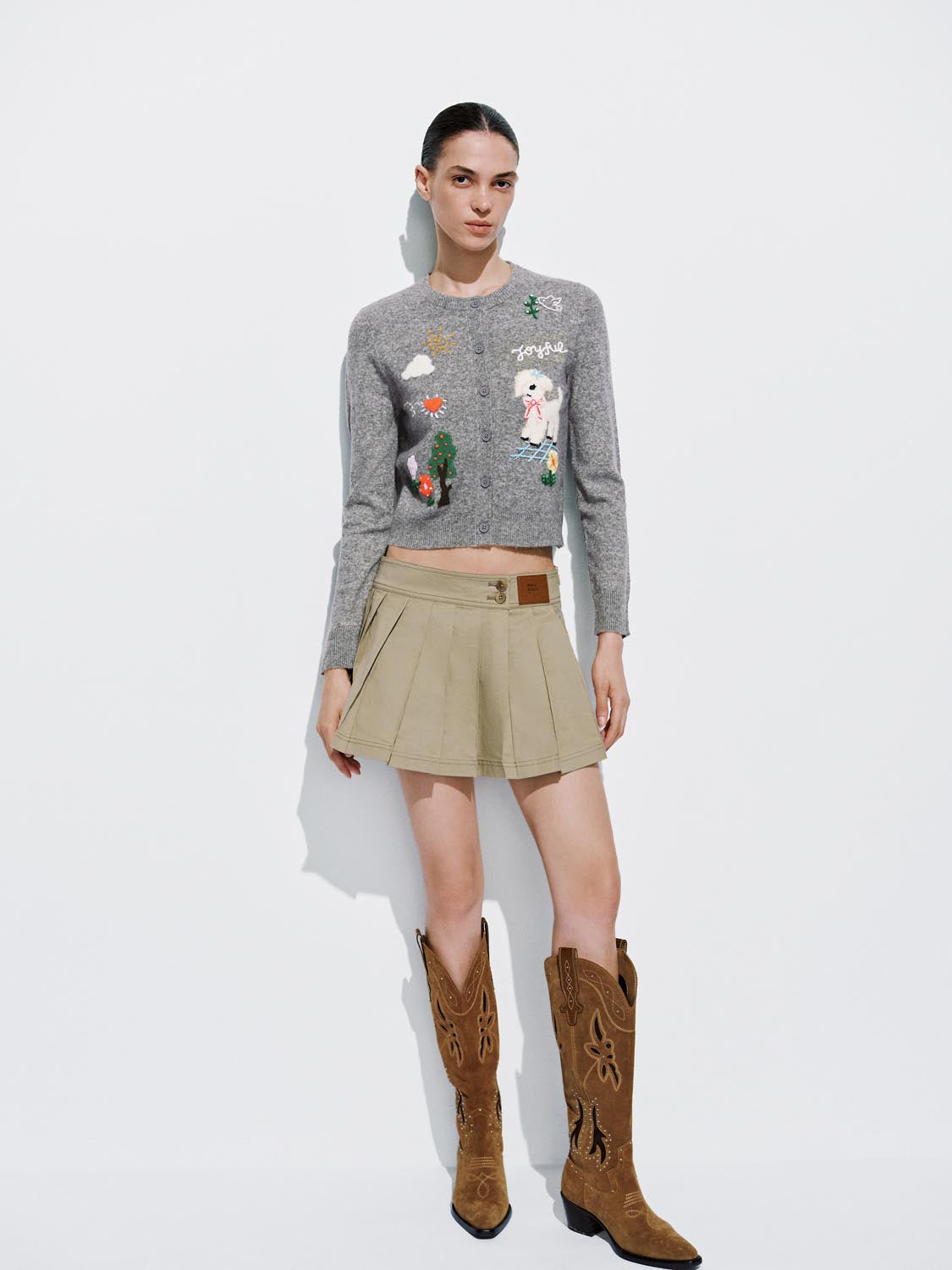 Embellished Graphic Knitted Cardigans
