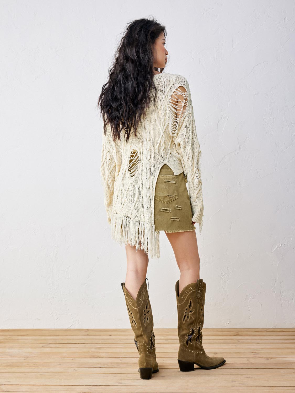 Ripped Knitted T-Shirts