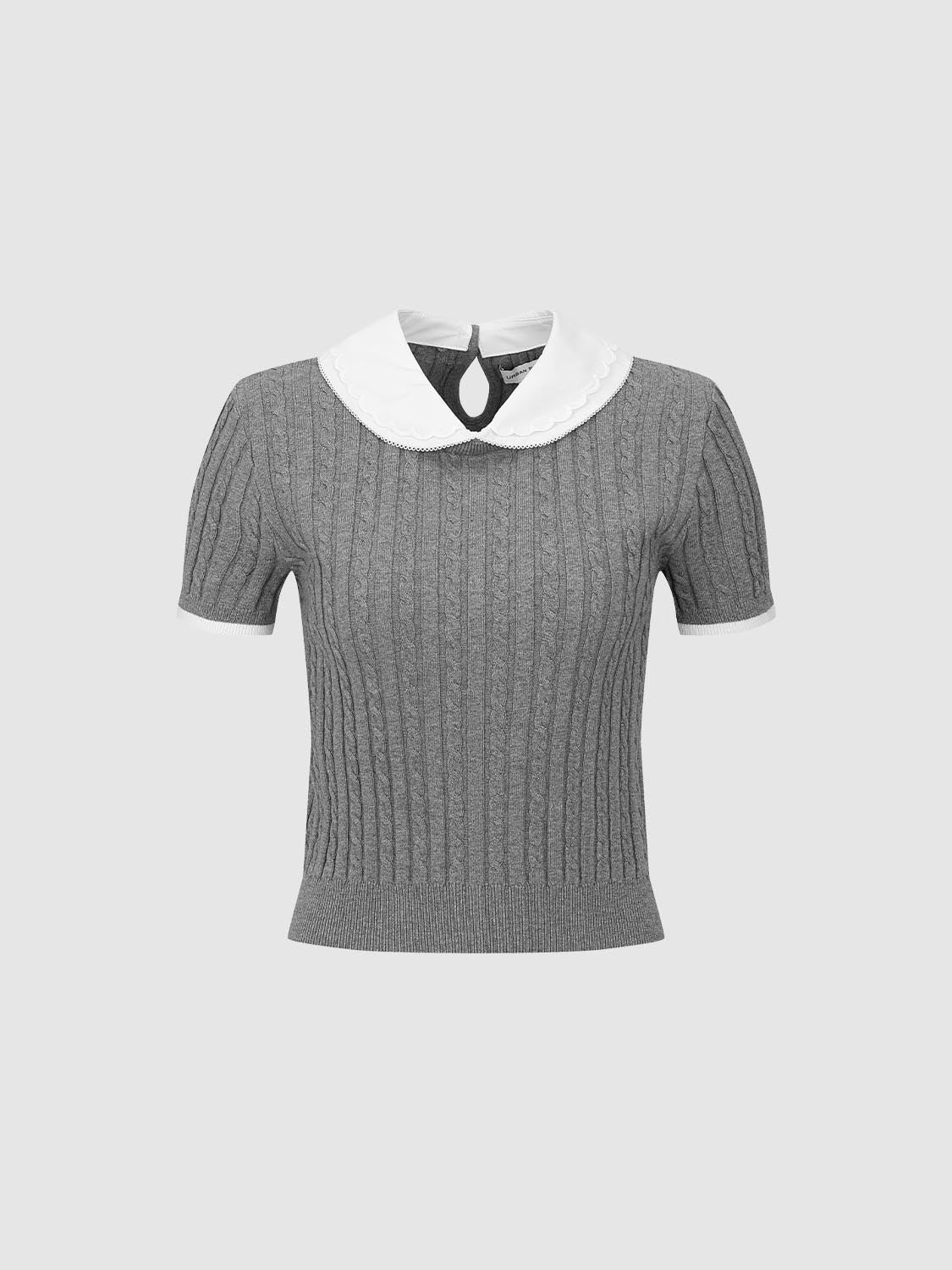 2 In 1 Cable Knitted T-Shirts